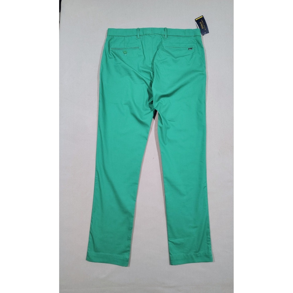 Polo Golf Ralph Lauren Mens Chino pants Slim 33x31 Green Performance NWT - Picture 6 of 10